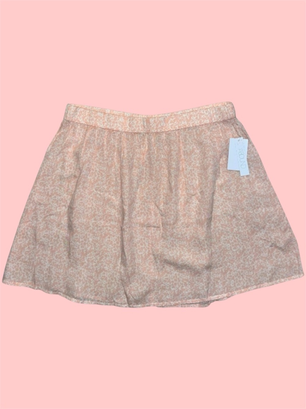 Abound Light Pink and White Patterned‎ Mini Skirt